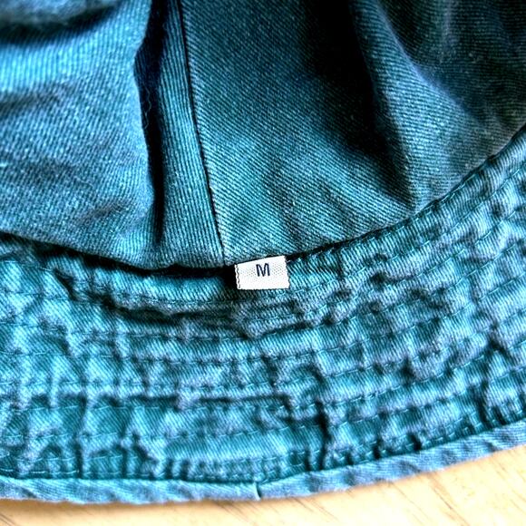 VTG Fishing Bucket Hat SNOOK Fish Embroidered 100% Cotton Faded Green Headwear M - Picture 6 of 8